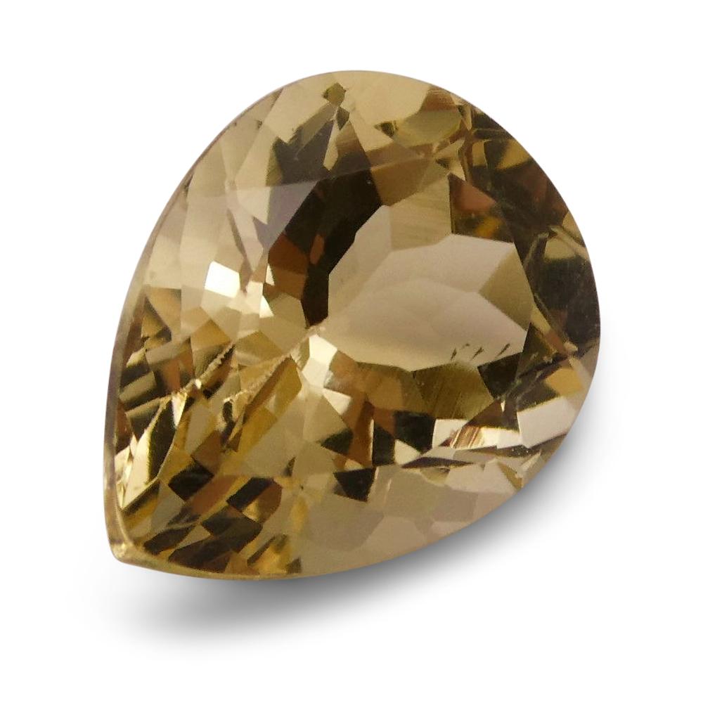 2.27 ct Pear Heliodor / Golden Beryl For Sale 4
