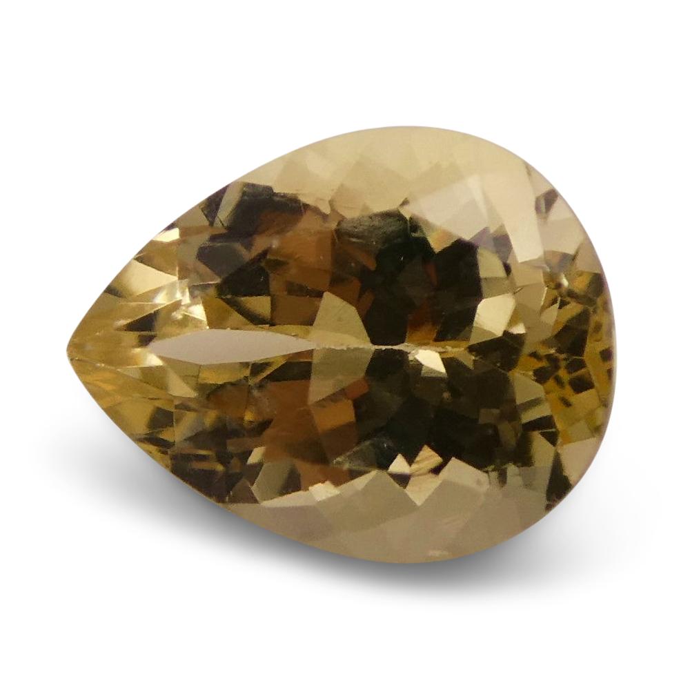 2.27 ct Pear Heliodor / Golden Beryl For Sale 5
