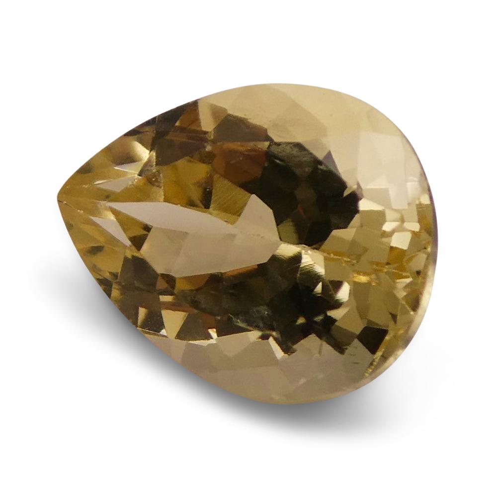 2.27 ct Pear Heliodor / Golden Beryl For Sale 6