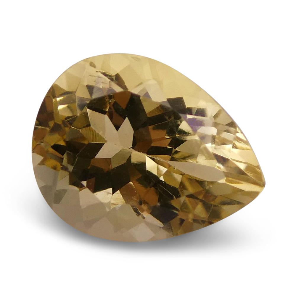 2.27 ct Pear Heliodor / Golden Beryl In New Condition For Sale In Toronto, Ontario
