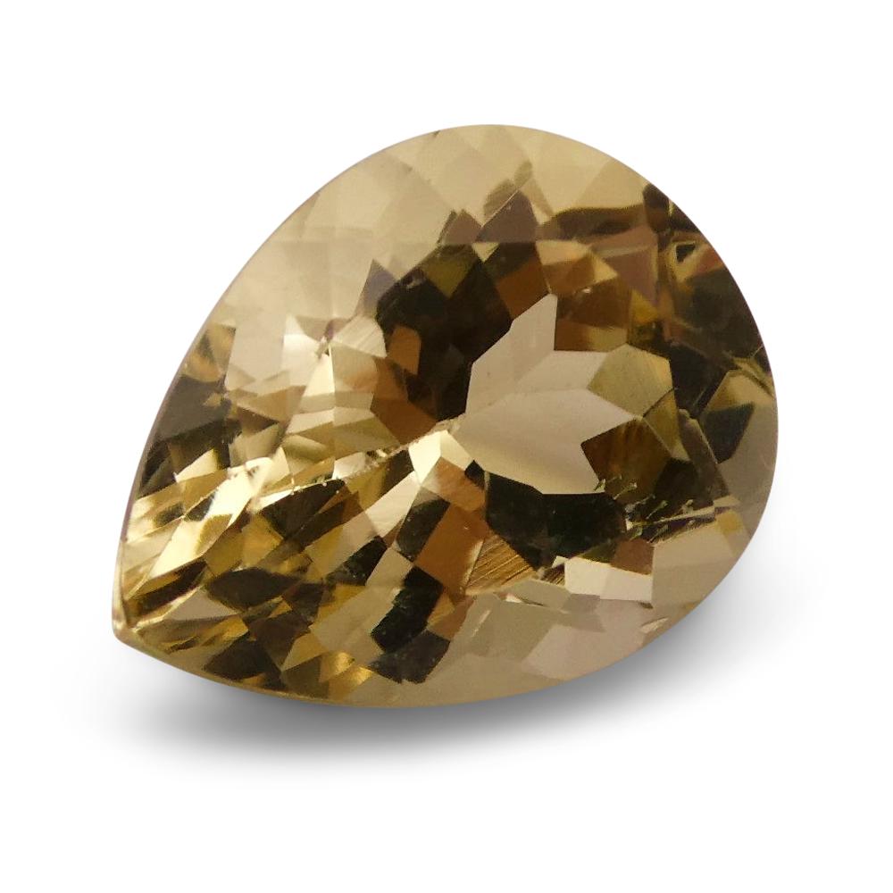 2.27 ct Pear Heliodor / Golden Beryl For Sale 3