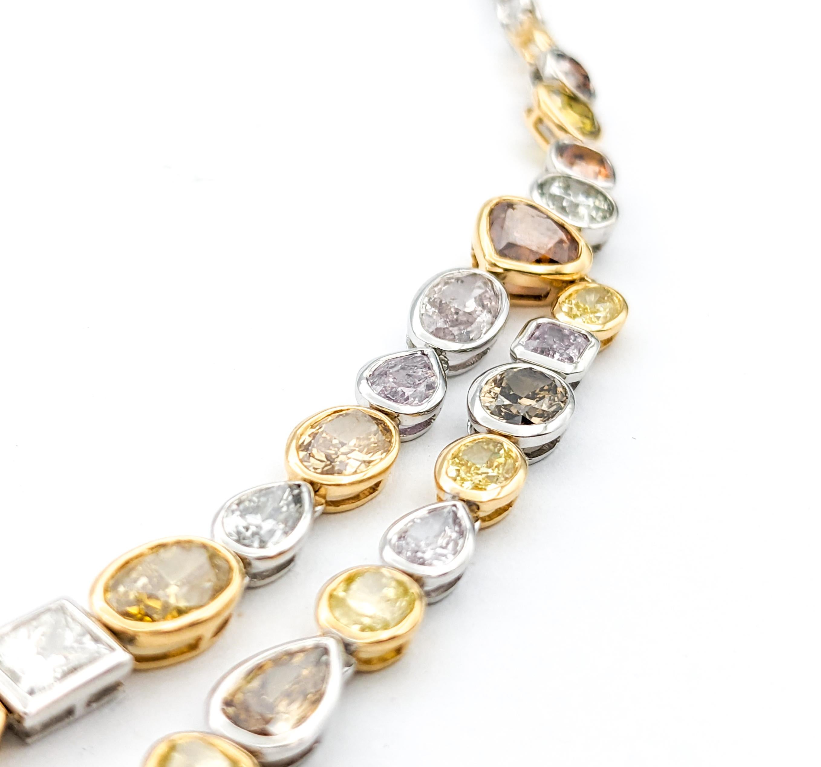 22,73ctw Multi Diamanten Double Halskette in Weißgold im Angebot 2