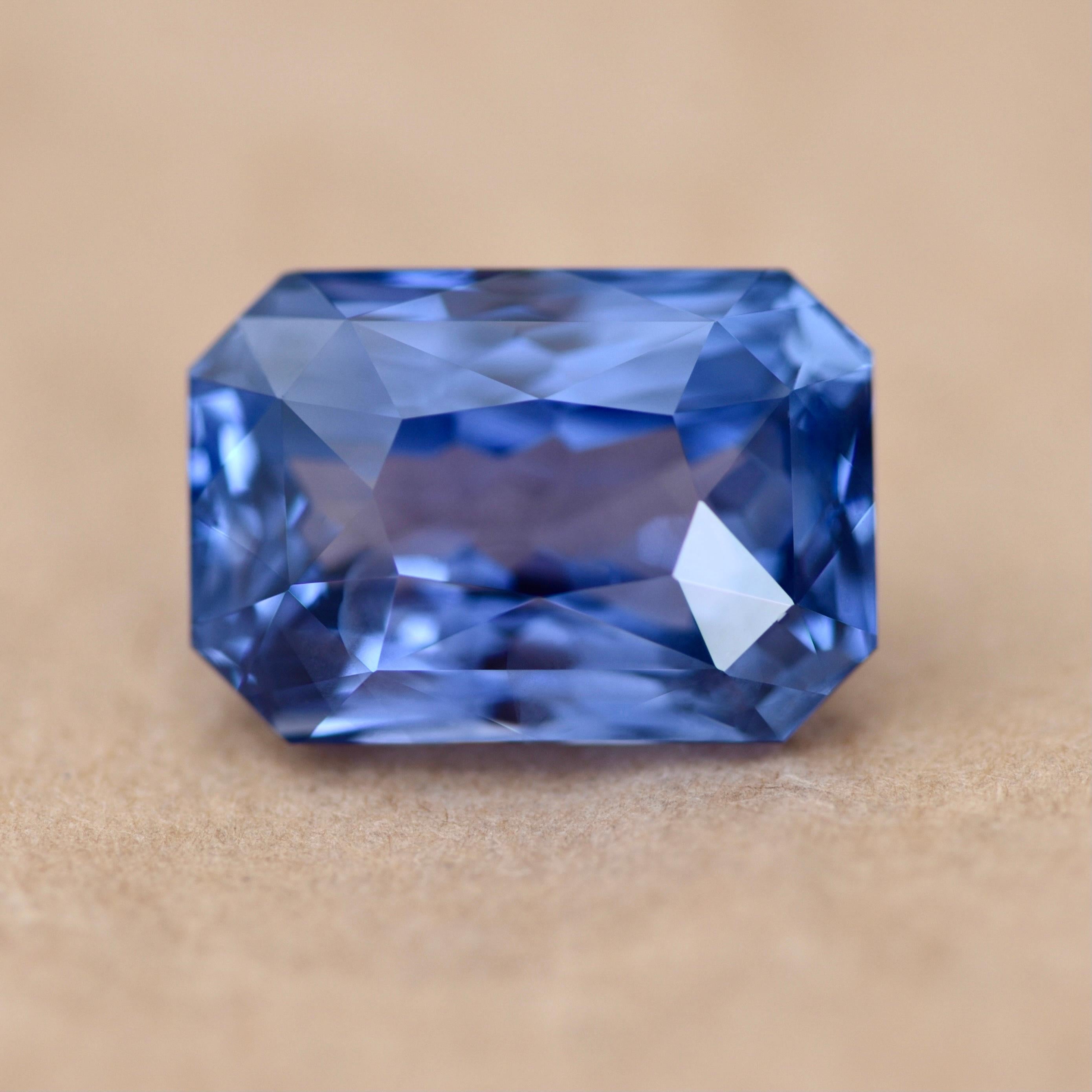 Octagon Cut 22.77 Carat Natural Sri Lankan Blue Sapphire Octagon Shape