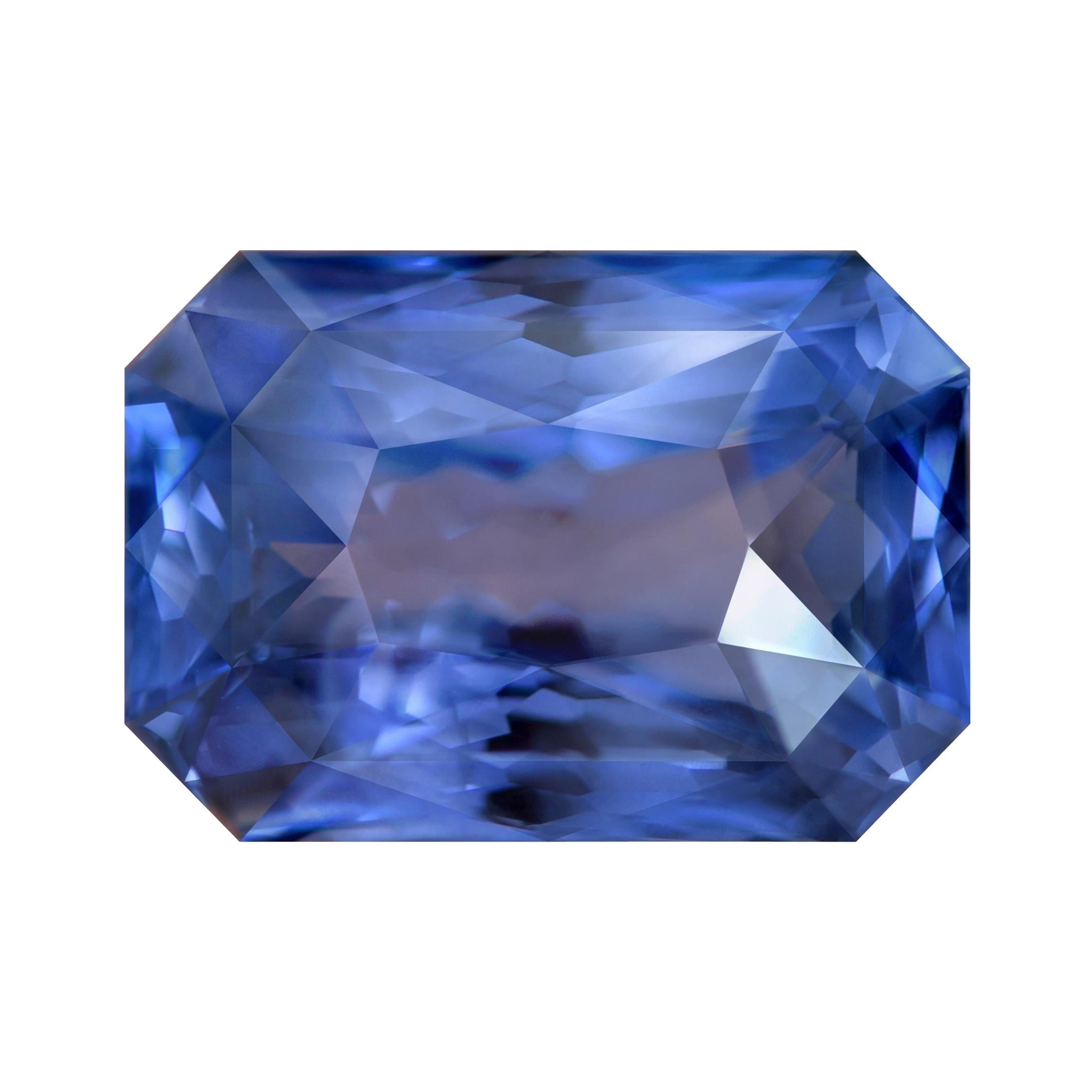 22.77 Carat Natural Sri Lankan Blue Sapphire Octagon Shape