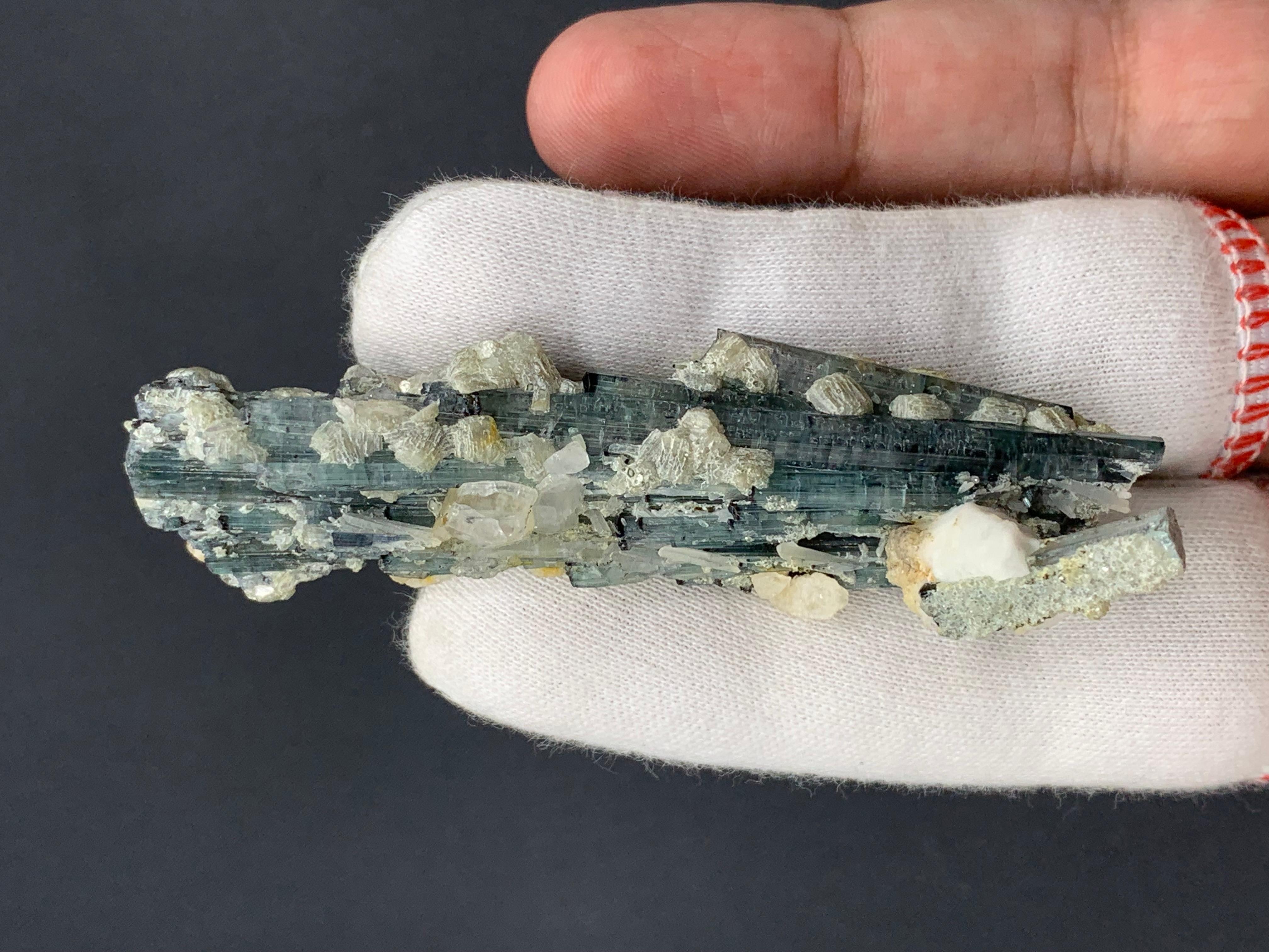 Contemporary 22.77 Grams Natural Tourmaline Specimen From Kunar Mine, Afghanistan For Sale