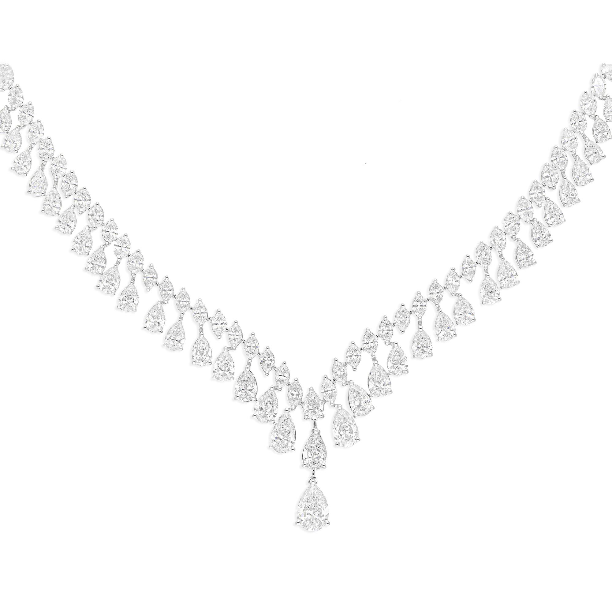 Cast from 18-karat gold, these exquisite necklace is handset with 22.79 carats of sparkling diamonds.

FOLLOW SPECTRUM JEWELS storefront to view the latest collection & exclusive pieces. Spectrum Jewels is proudly rated as a Top Seller on 1stdibs
