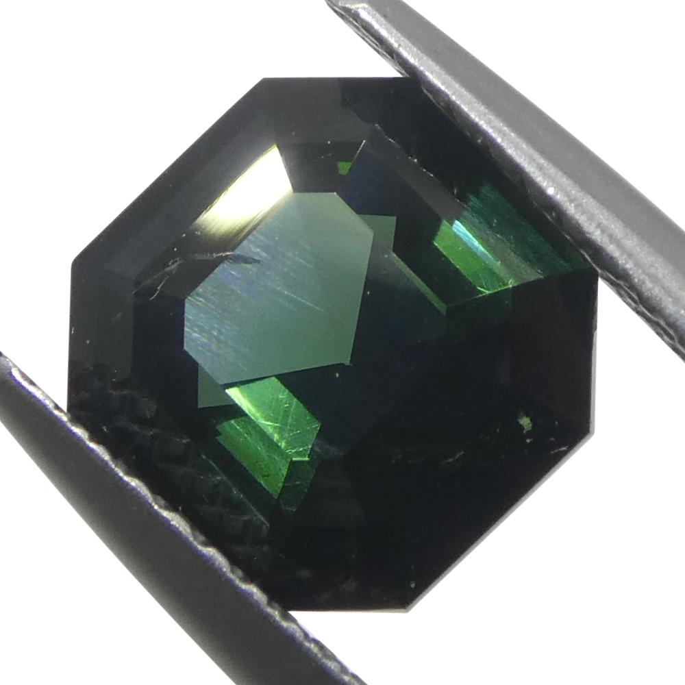 Tourmaline verte Asscher Cut/Square 2,27 carats en vente 6