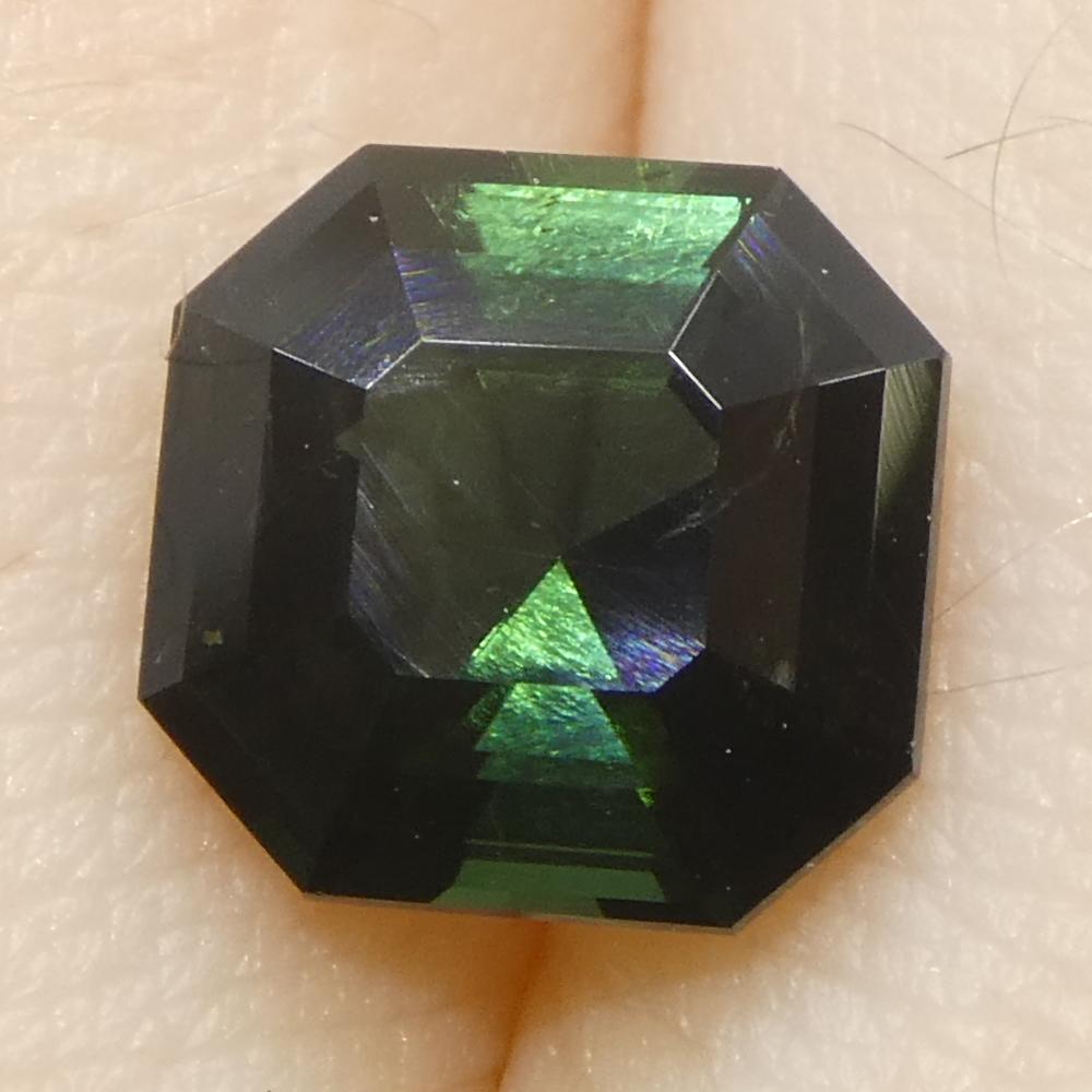 Tourmaline verte Asscher Cut/Square 2,27 carats en vente 7