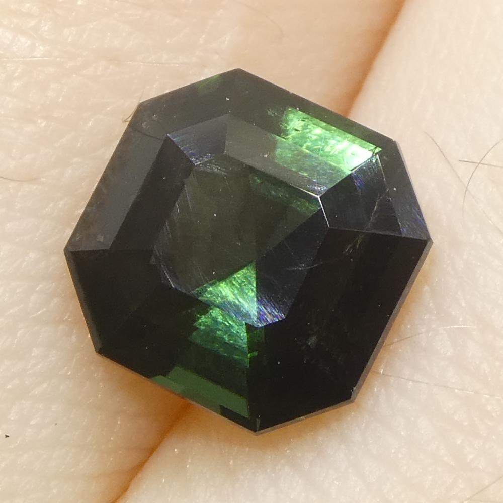 Tourmaline verte Asscher Cut/Square 2,27 carats en vente 8
