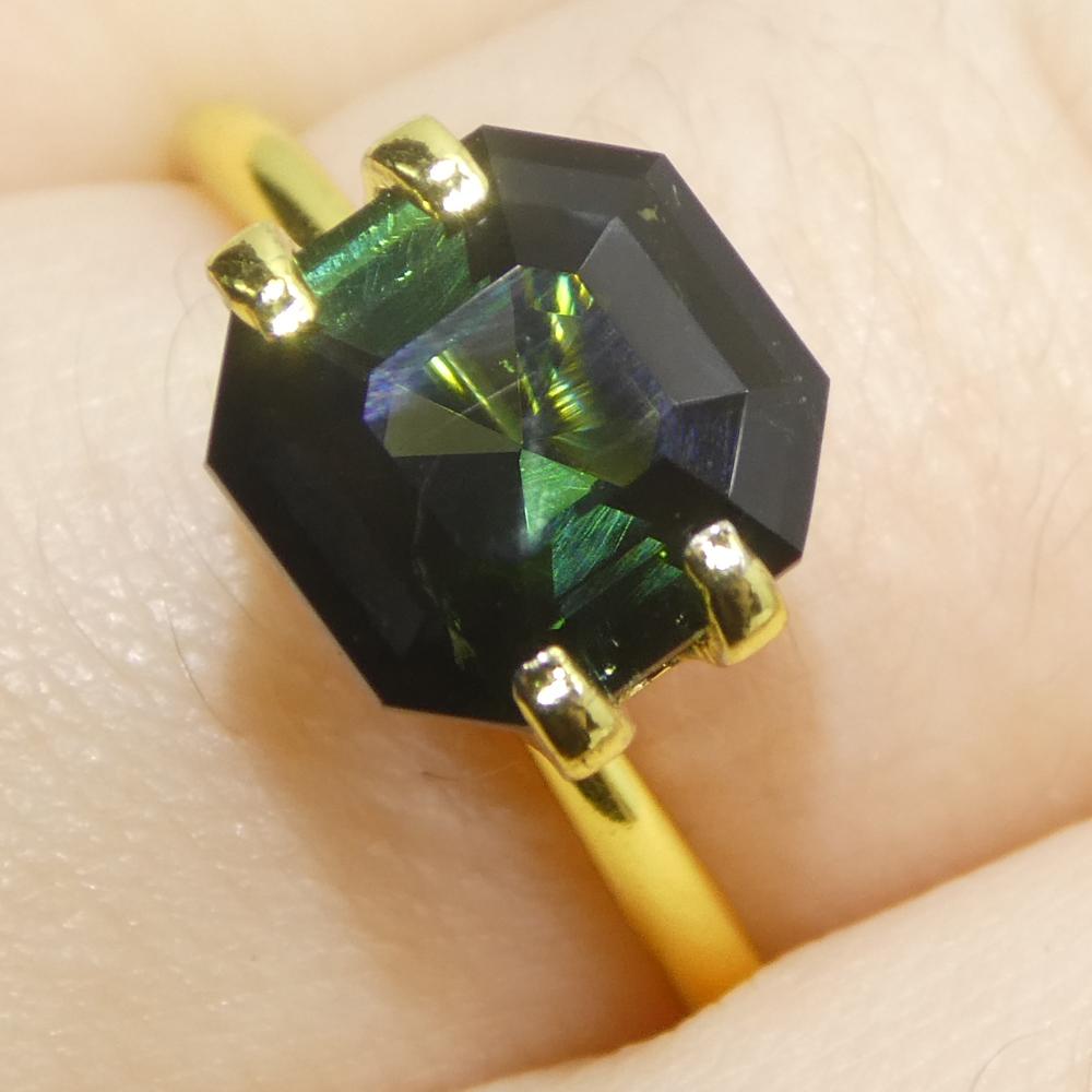 Tourmaline verte Asscher Cut/Square 2,27 carats en vente 9