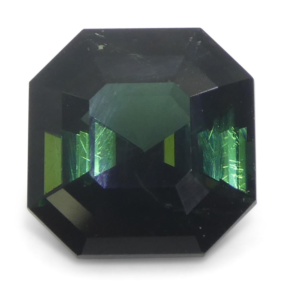 Tourmaline verte Asscher Cut/Square 2,27 carats Unisexe en vente