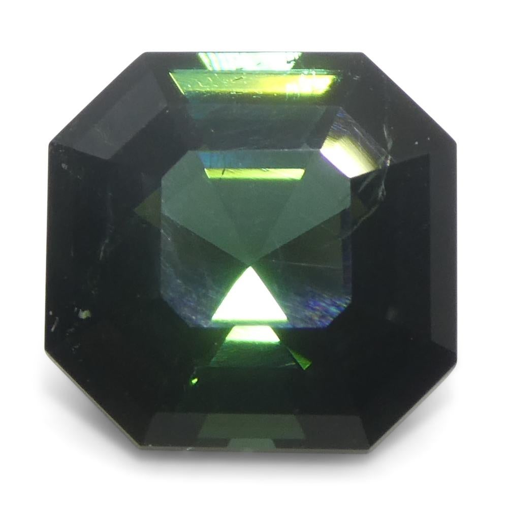 Tourmaline verte Asscher Cut/Square 2,27 carats en vente 1
