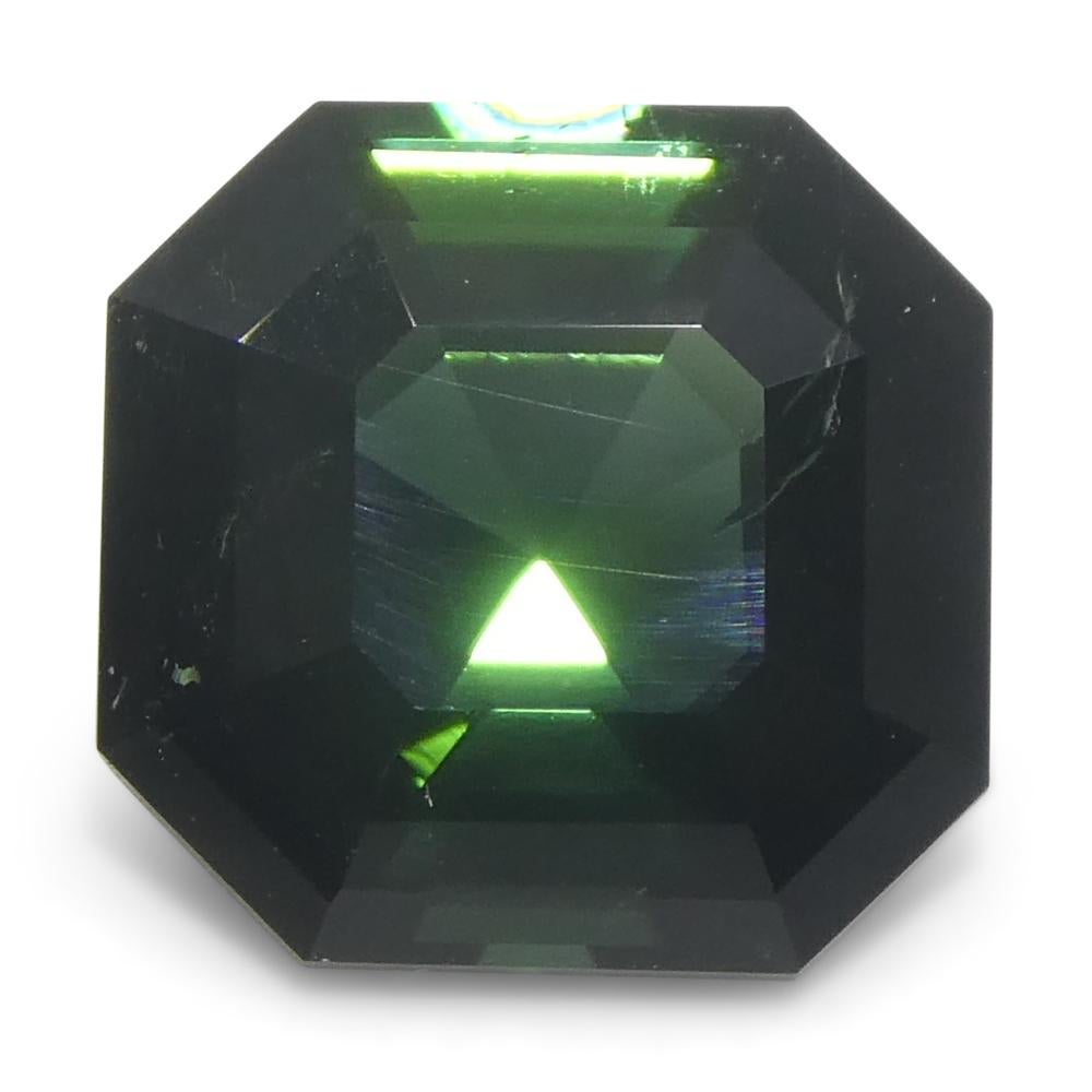 Tourmaline verte Asscher Cut/Square 2,27 carats en vente 2