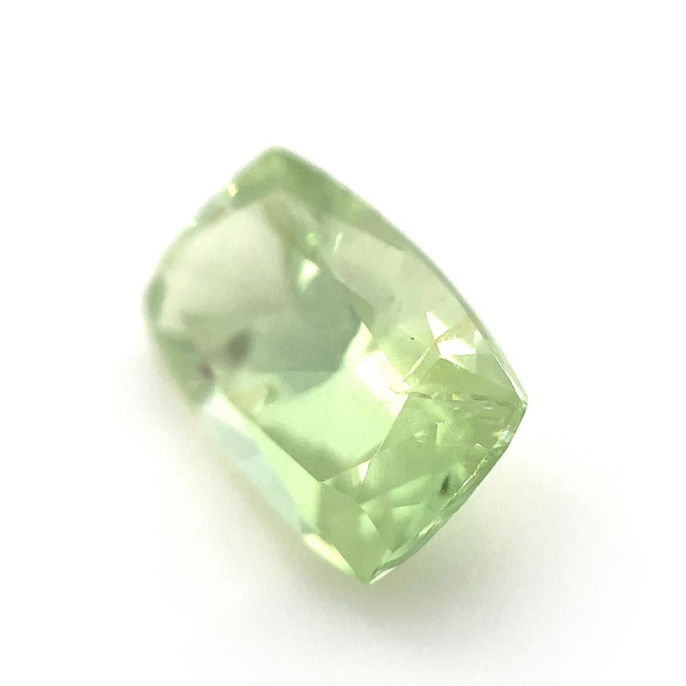 2.27ct Cushion Mint Green Garnet from Merelani, Tanzania In New Condition For Sale In Toronto, Ontario