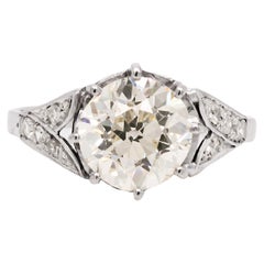 2.27ct Edwardian Old Cut Diamond 18 Carat Gold Engagement Ring, c.1915