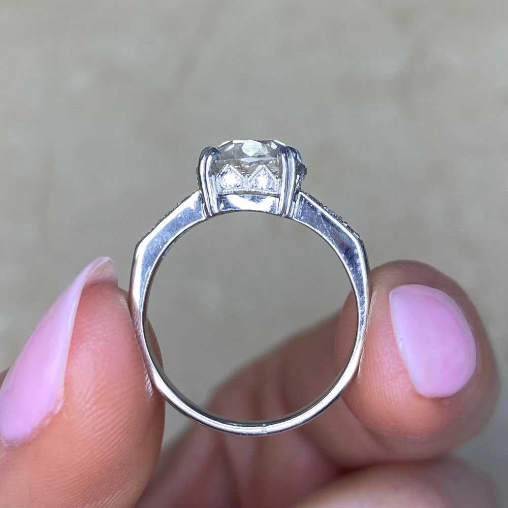2.27ct Old European Cut Diamond Engagement Ring, Platinum For Sale 5
