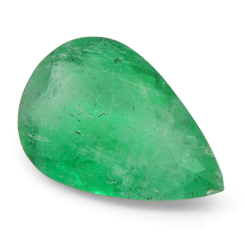 2.27ct Pear Green Emerald from Colombia For Sale 6