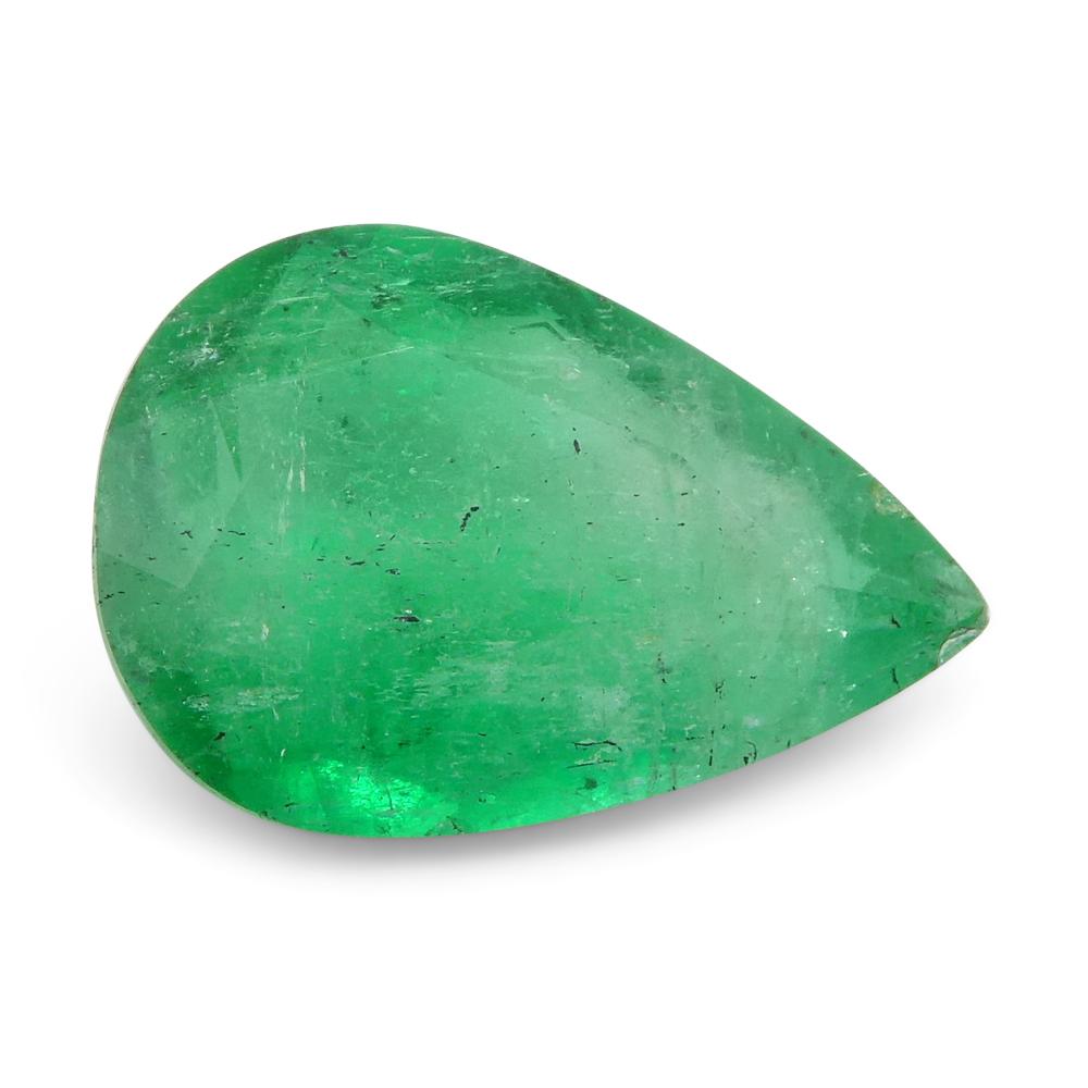 2.27ct Pear Green Emerald from Colombia For Sale 7
