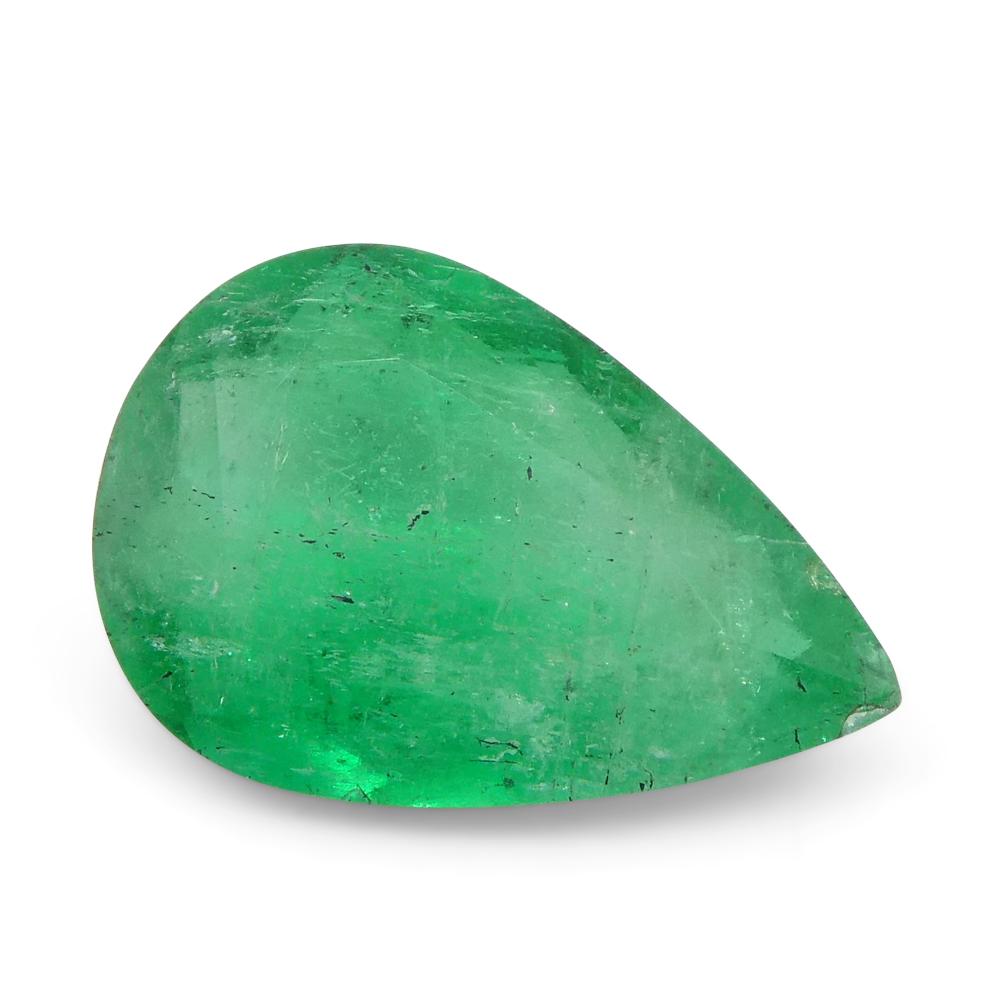 2.27ct Pear Green Emerald from Colombia For Sale 8