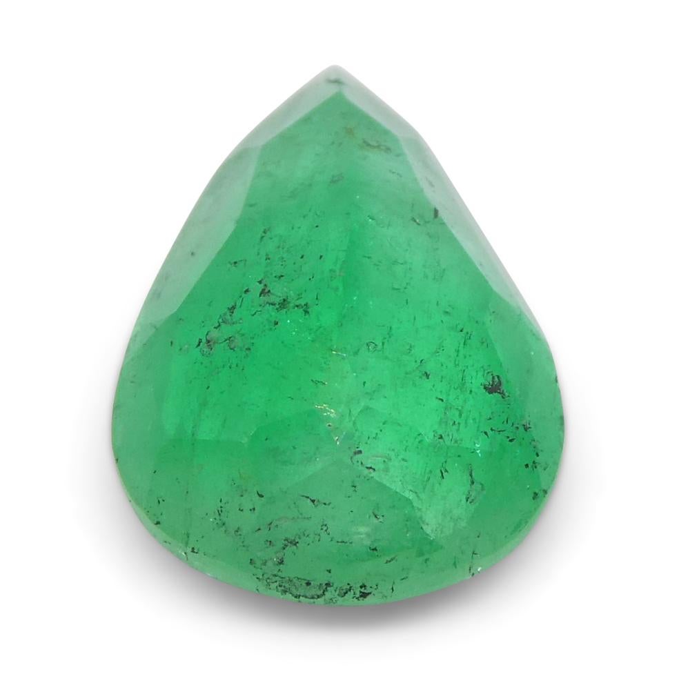 2.27ct Pear Green Emerald from Colombia For Sale 10