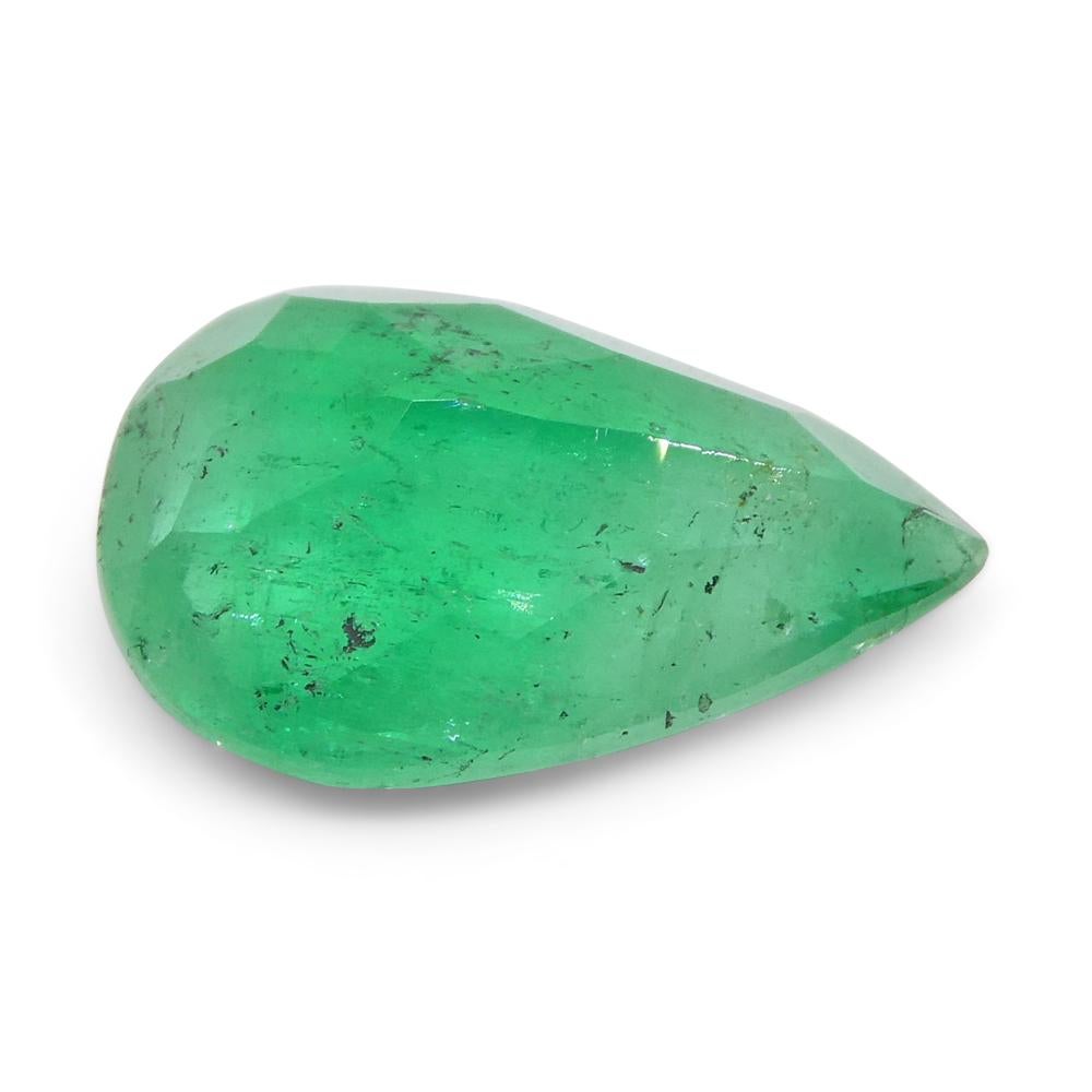 2.27ct Pear Green Emerald from Colombia For Sale 11