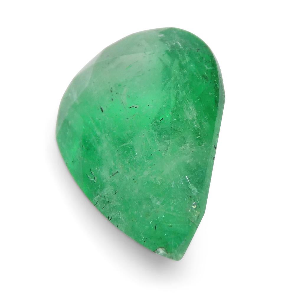 2.27ct Pear Green Emerald from Colombia For Sale 1