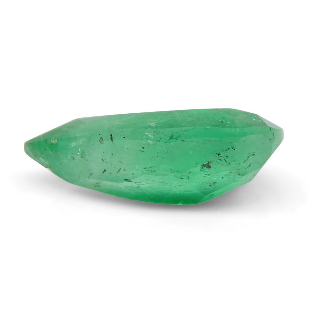 2.27ct Pear Green Emerald from Colombia For Sale 3
