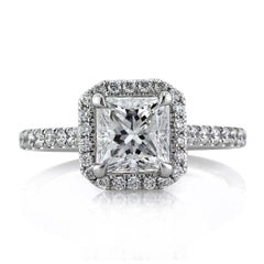 2.27ct Princess Cut Diamond Engagement Ring