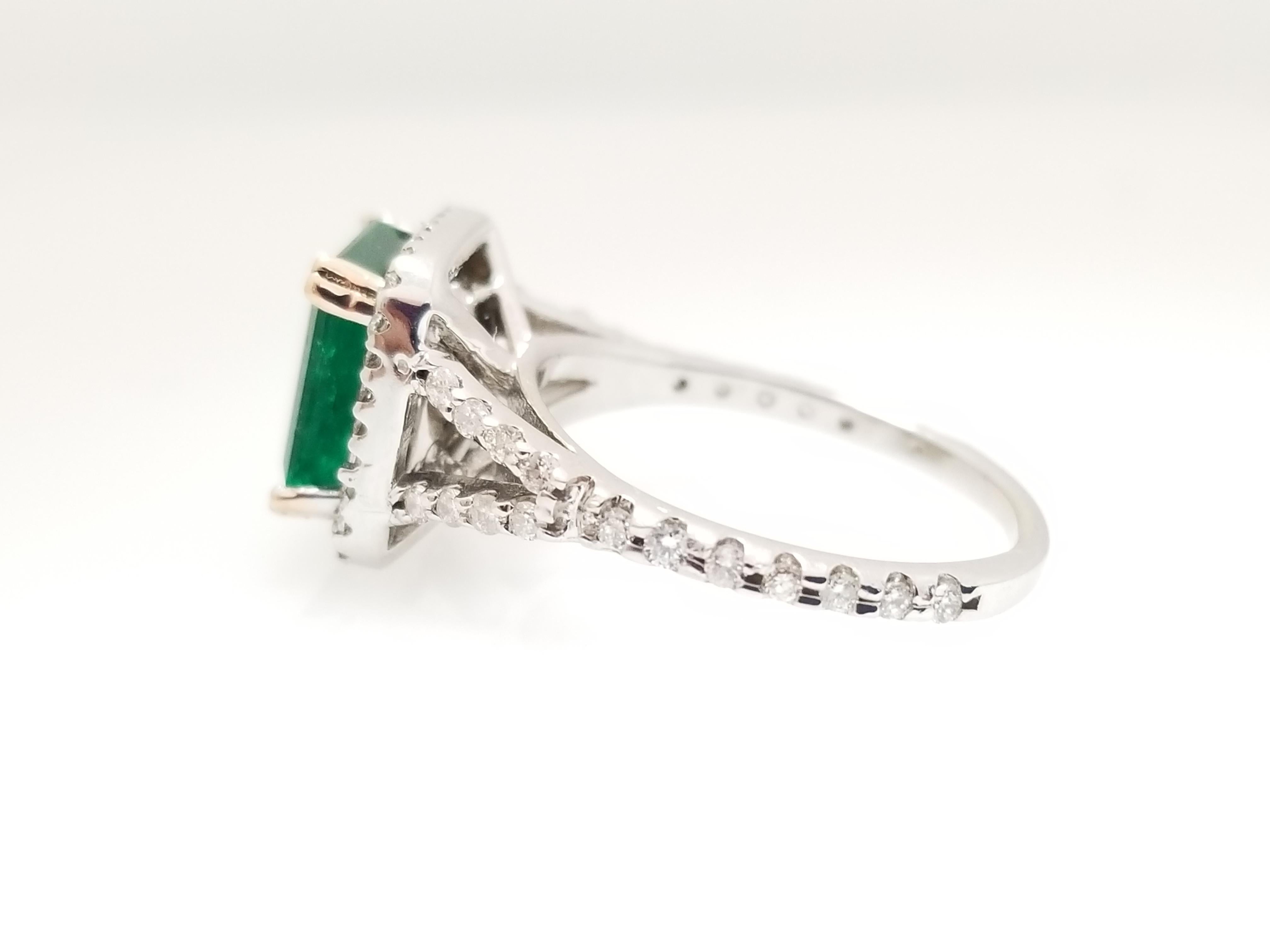 2.28 Carat Colombian Emerald and Diamond Ring 1