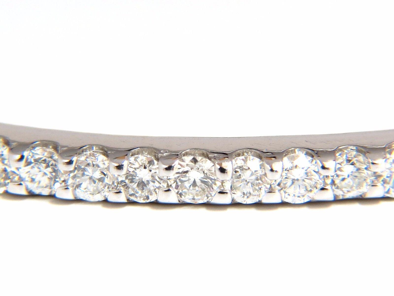 Round Cut 2.28 Carat Natural Round Diamonds Bangle Bracelet G/Vs Common Prong 14 Karat