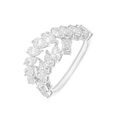 2,28 Karat SI Reinheit HI Farbe Diamantring 18 Karat Weißgold Handgefertigter Schmuck