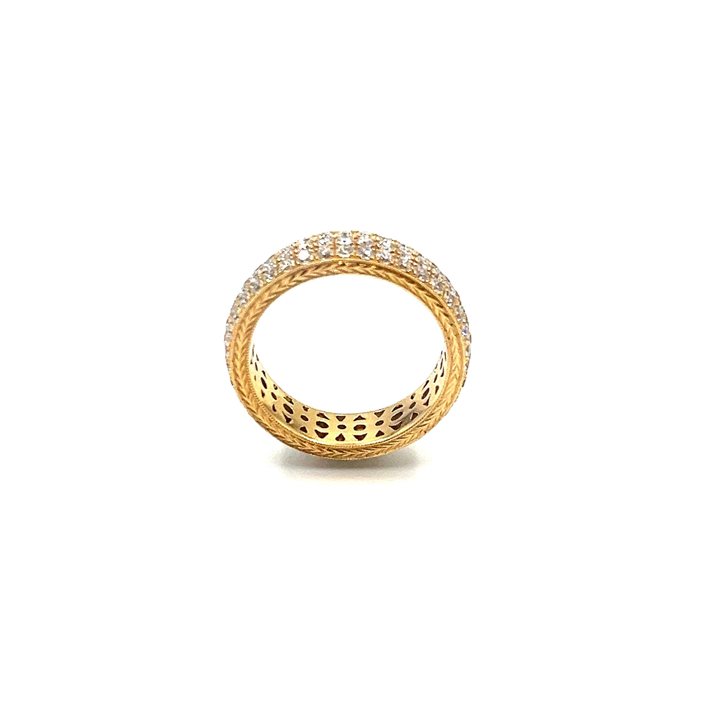 2.28 ct Diamond Eternity Band In New Condition For Sale In Chicago, IL