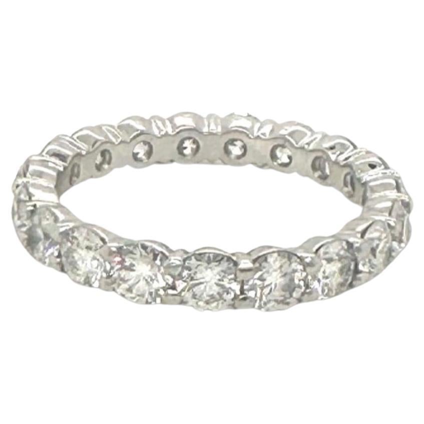 2.28 TCW Diamond Eternity Band set in Platinum For Sale
