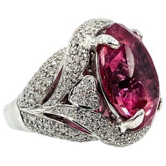 22.80 Carat Pala District Pink Tourmaline Ring