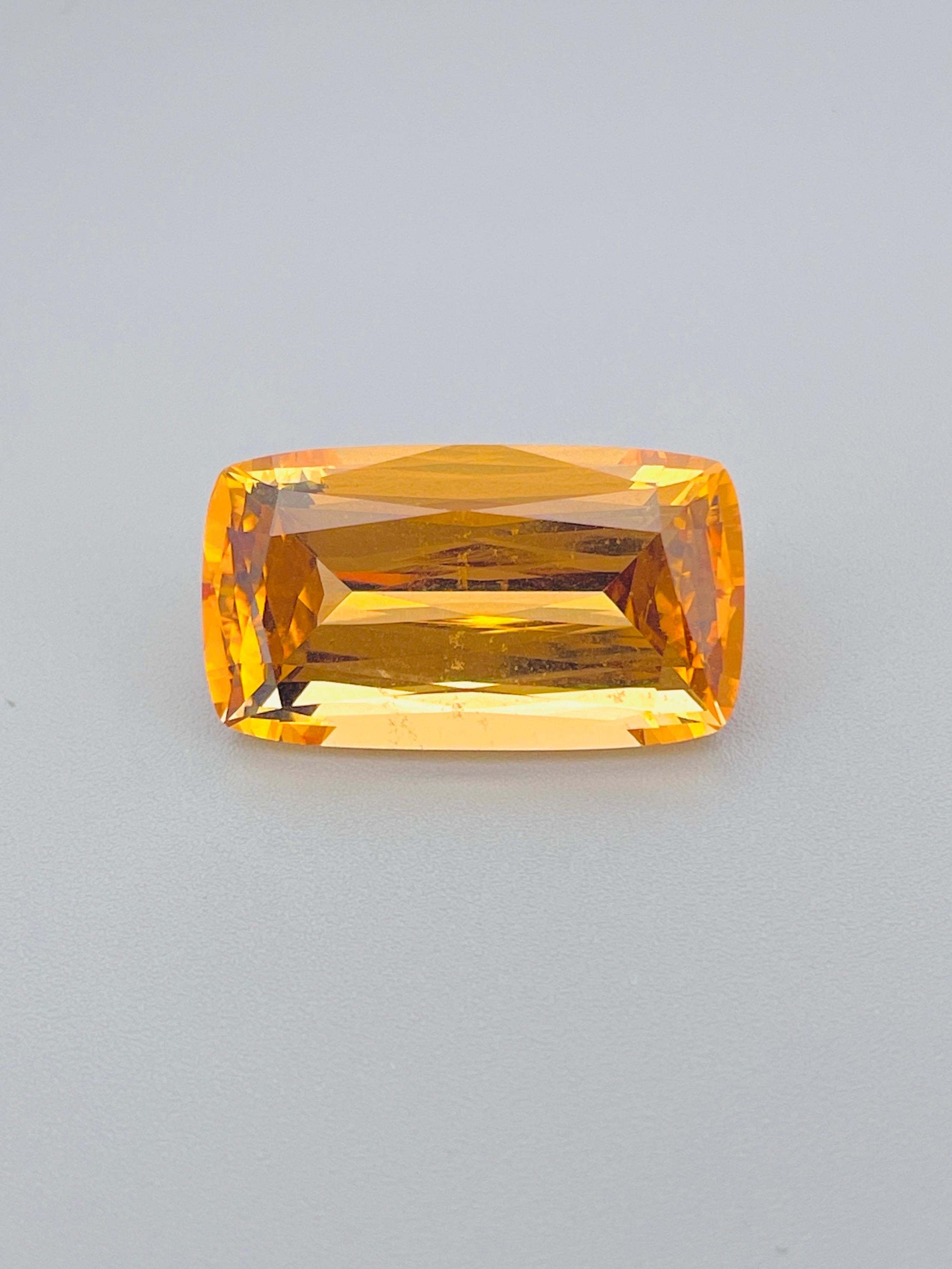 22,85 Ct Certificato GIA Topazio Imperiale Naturale Nessun trattamento Collectional Raro in vendita 6