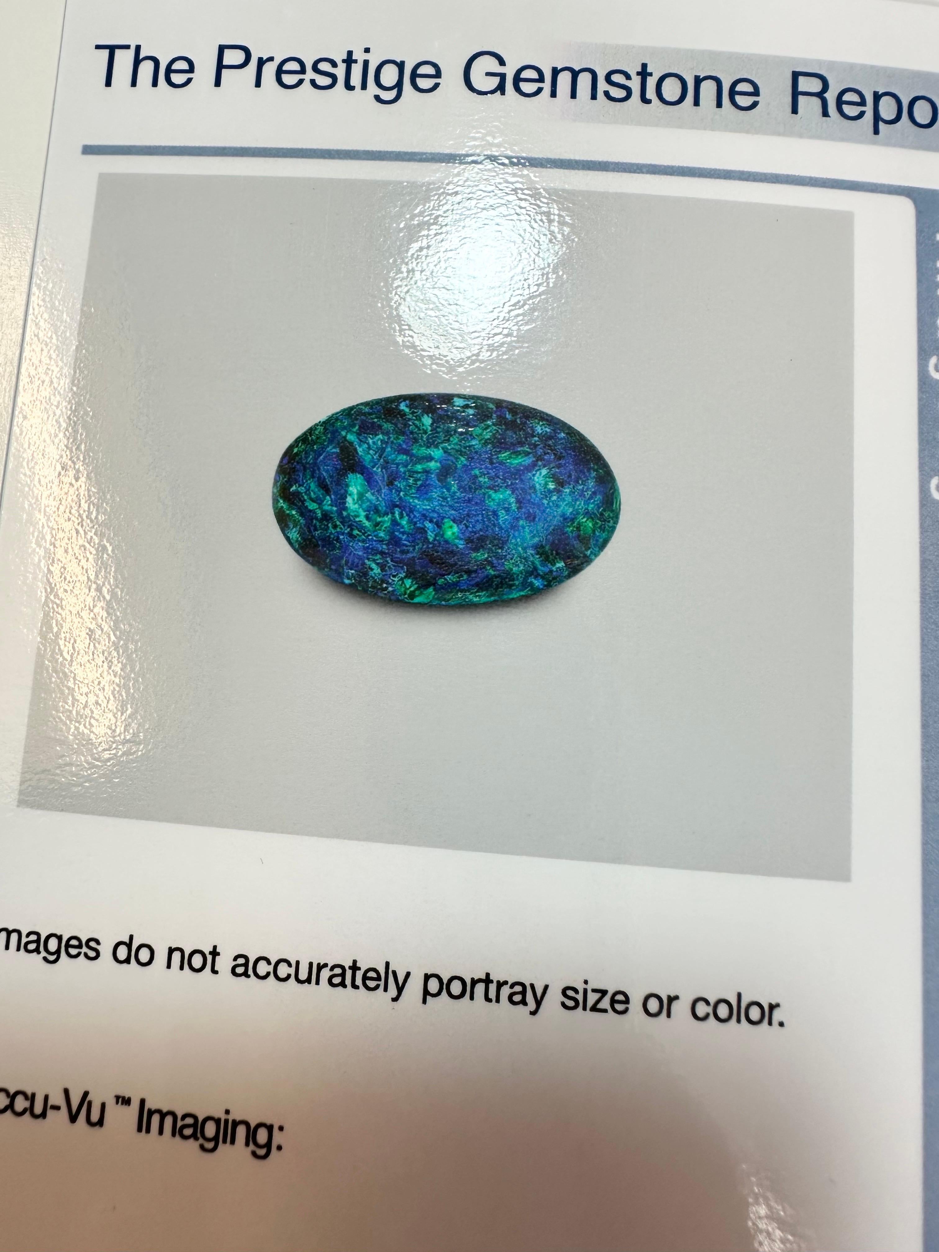 22.88 Opal NATURAL RARE piece Diamant-Anhänger-Halskette HUGE 18KT Gold 200 Jahre im Angebot 6