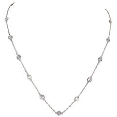 2.29 Carat Diamond Gold Diamond by the Yard Necklace