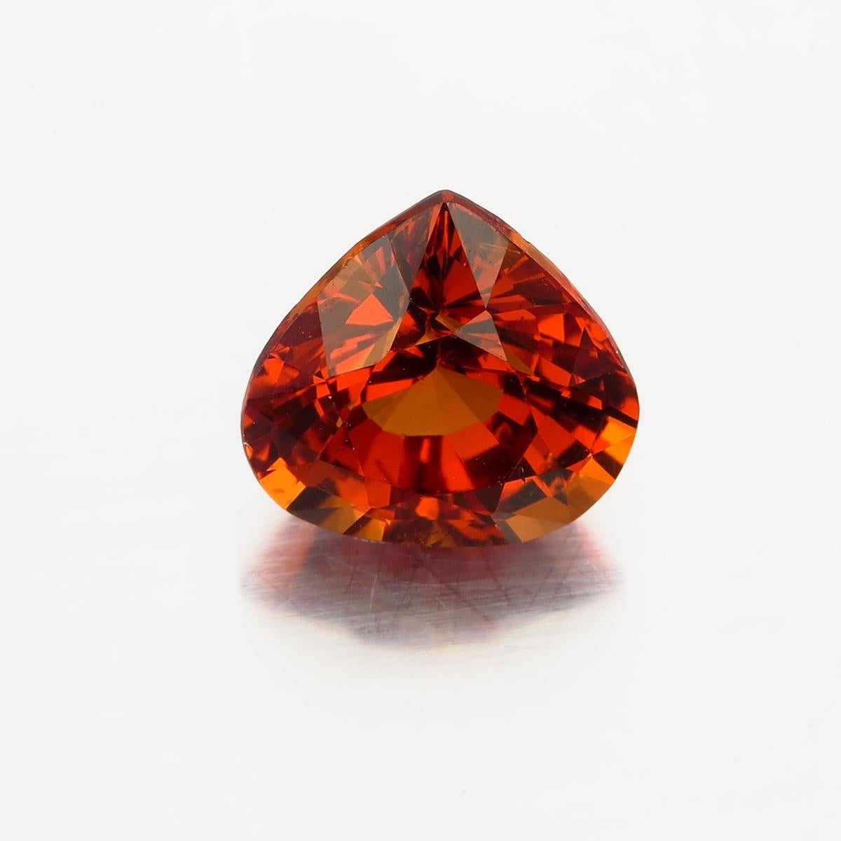 2.29 Carat Hessonite Garnet Lotus Certified
Shape: Pear
Cutting Style: Faceted Brilliant Modified Step
Dimensions: 8.42x 7.83 x 5.36 mm
Color: Orange vivid saturation with a medium tone
Weight: 2.29 Carat
No Heat or treatment
Lotus report: