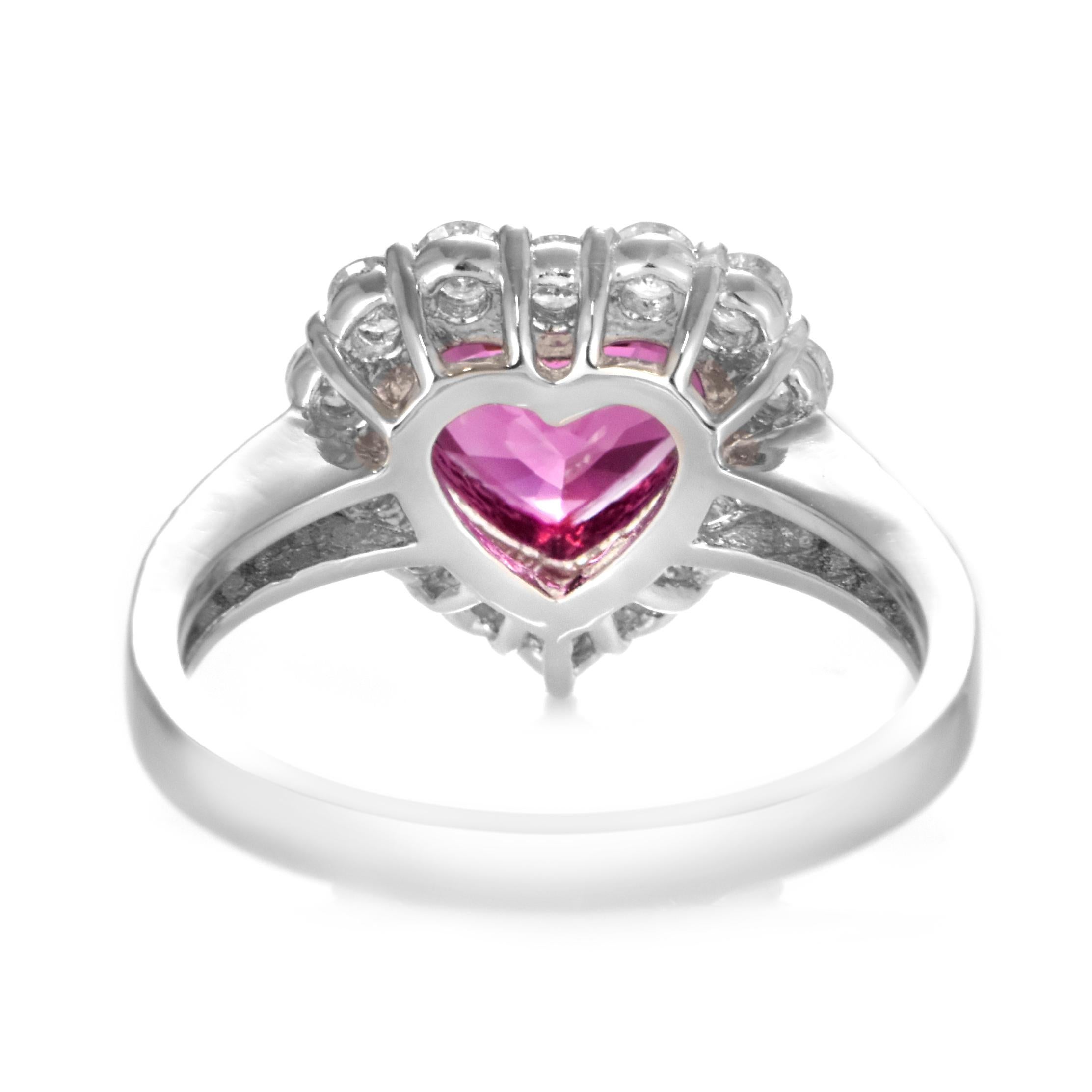 Anello con diamante e spinello africano non trattato da 2,29 carati in platino in vendita 1