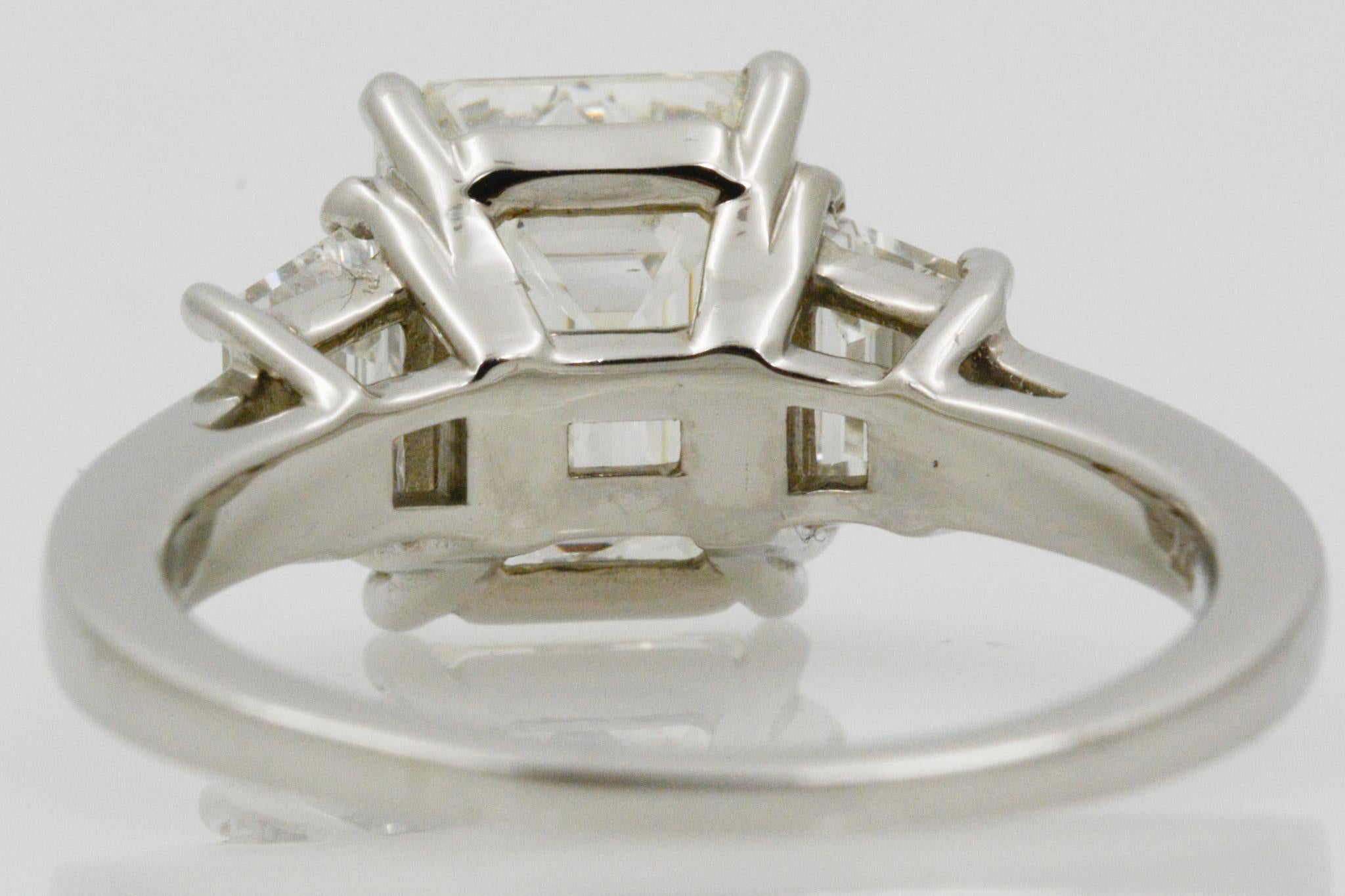 2.29 Carat Three-Stone Platinum Diamond 5