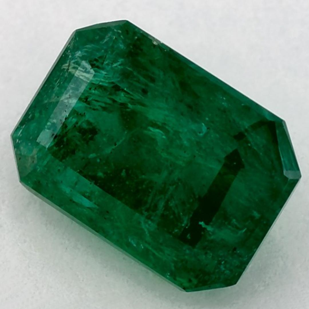 Octagon Cut 2.29 Ct Emerald Octagon Loose Gemstone For Sale