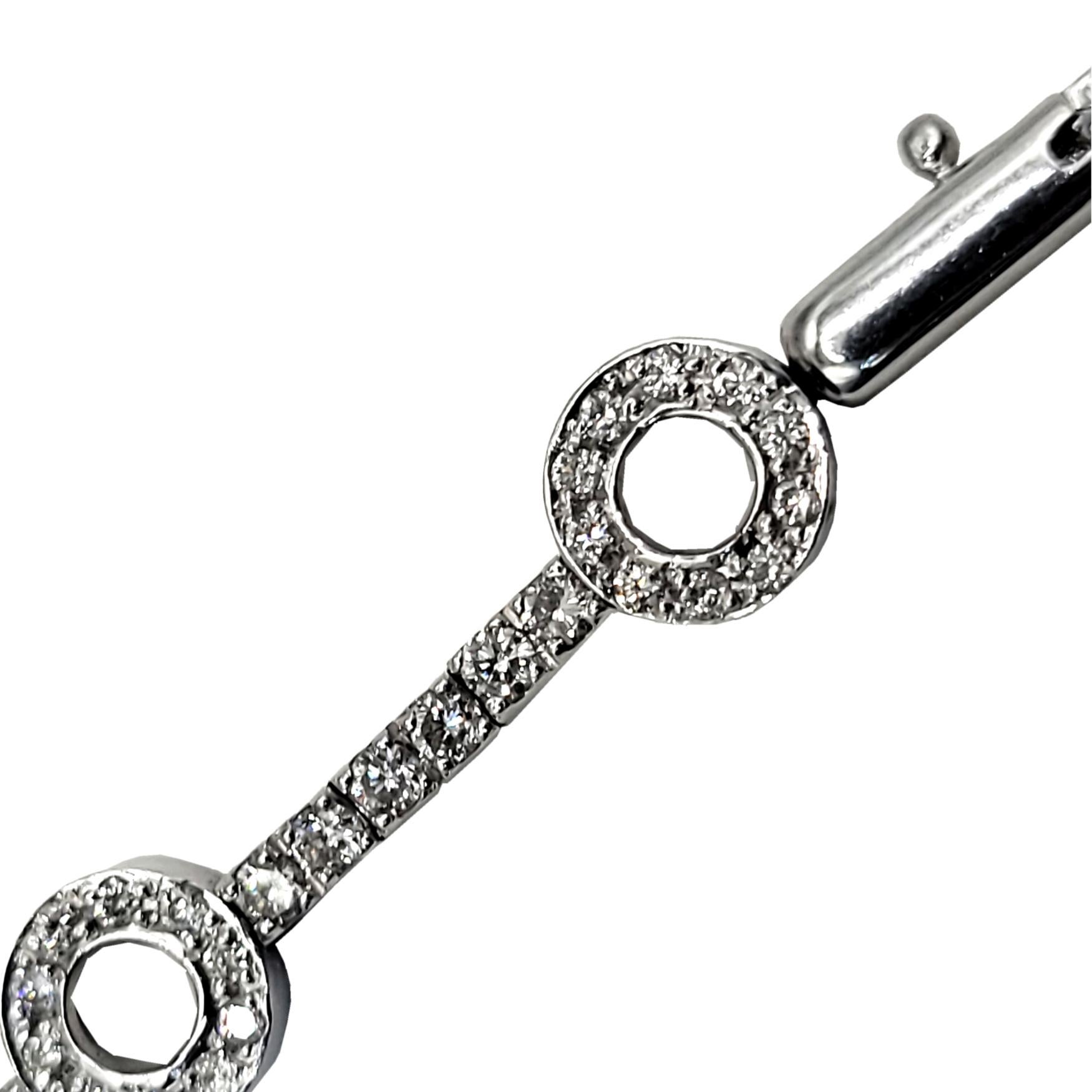 De las mujeres Pulsera de tenis con diamantes de oro de 14 quilates engastados con pavé de 2,29 quilates en venta