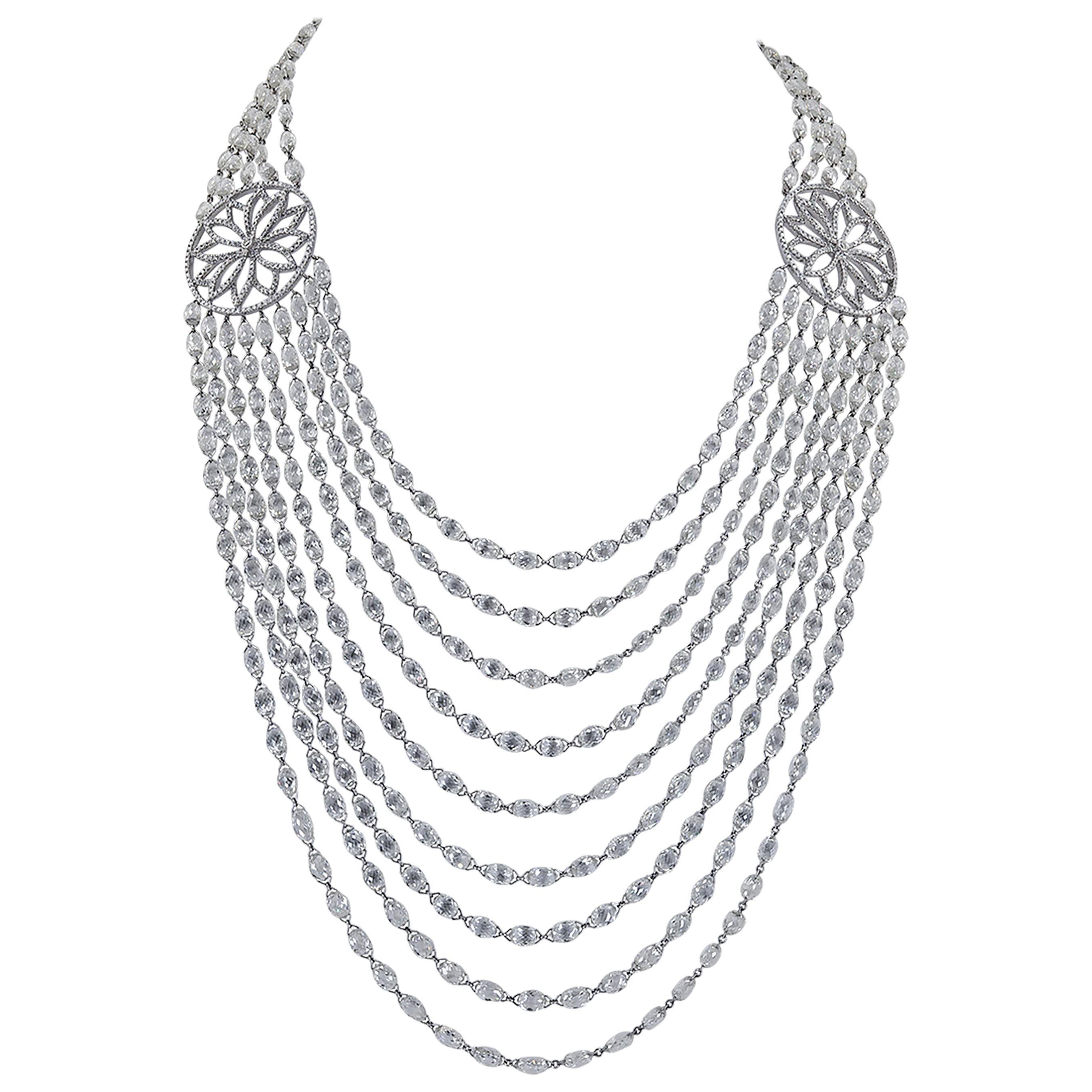 Briolette Diamond Necklace 