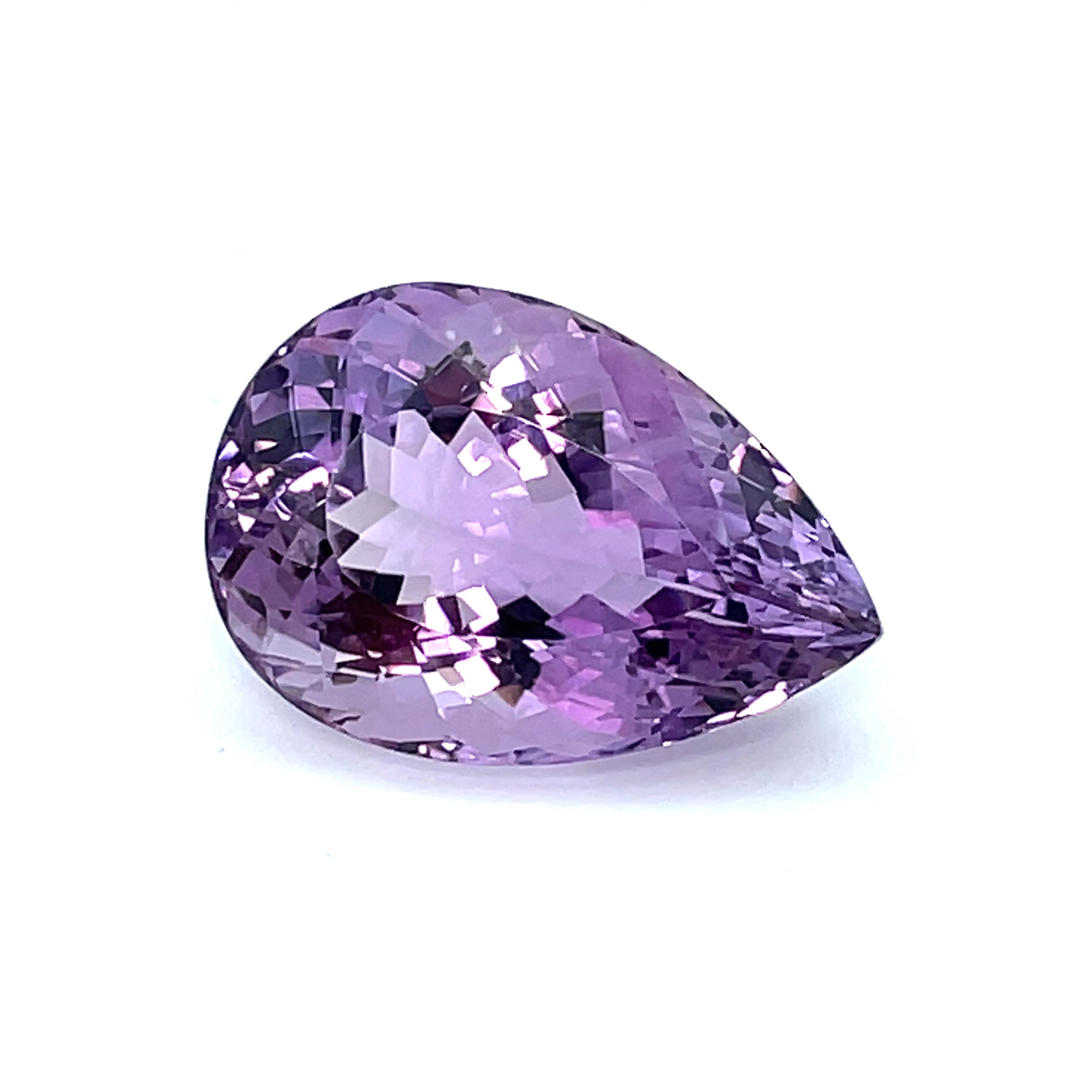 229.49 Karat Facettierter Rose de France Amethyst Birnenförmiger Verzierung (Kunsthandwerker*in) im Angebot