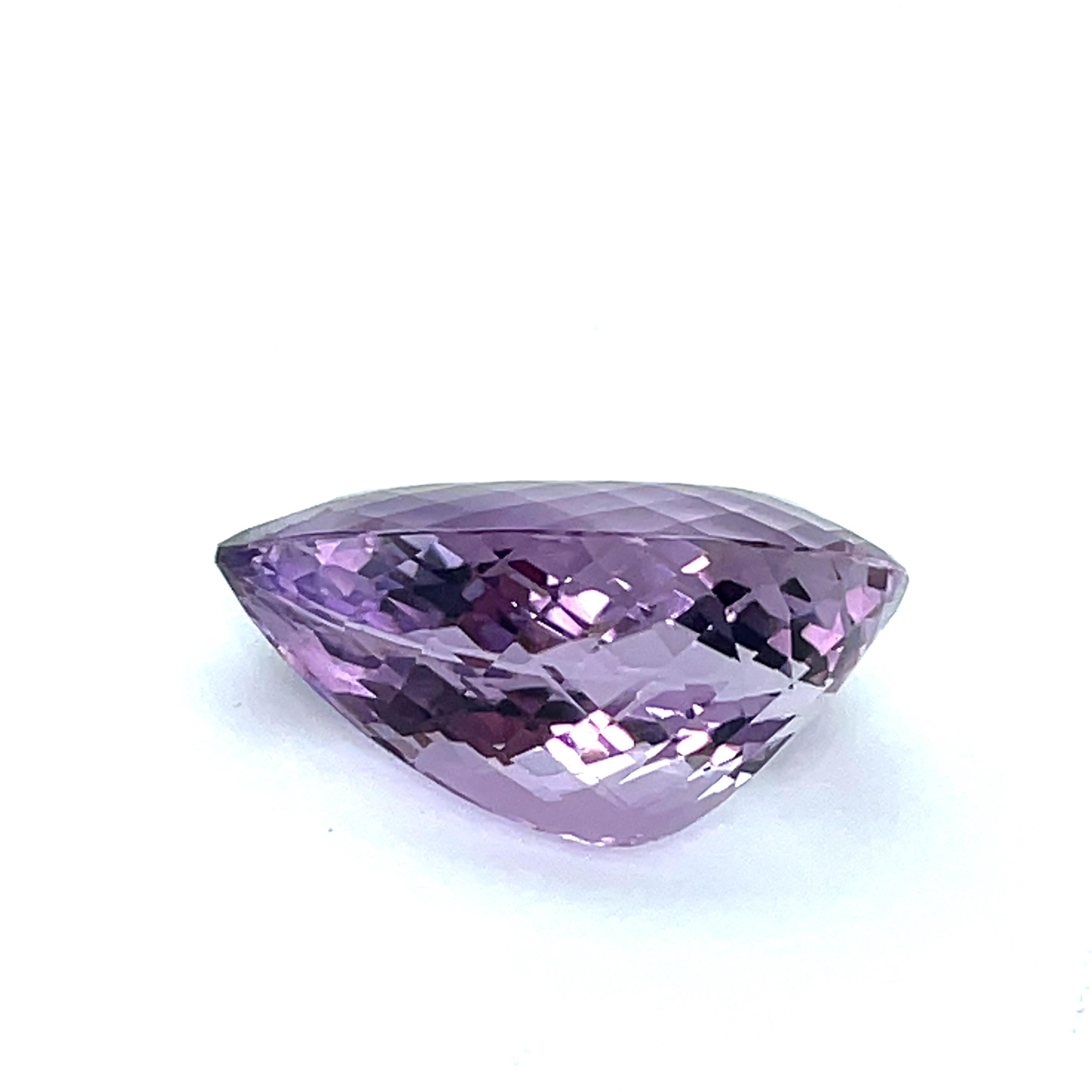 Pear Cut 229 Carat Rose de France Amethyst Pear Shaped Faceted Crystal For Sale