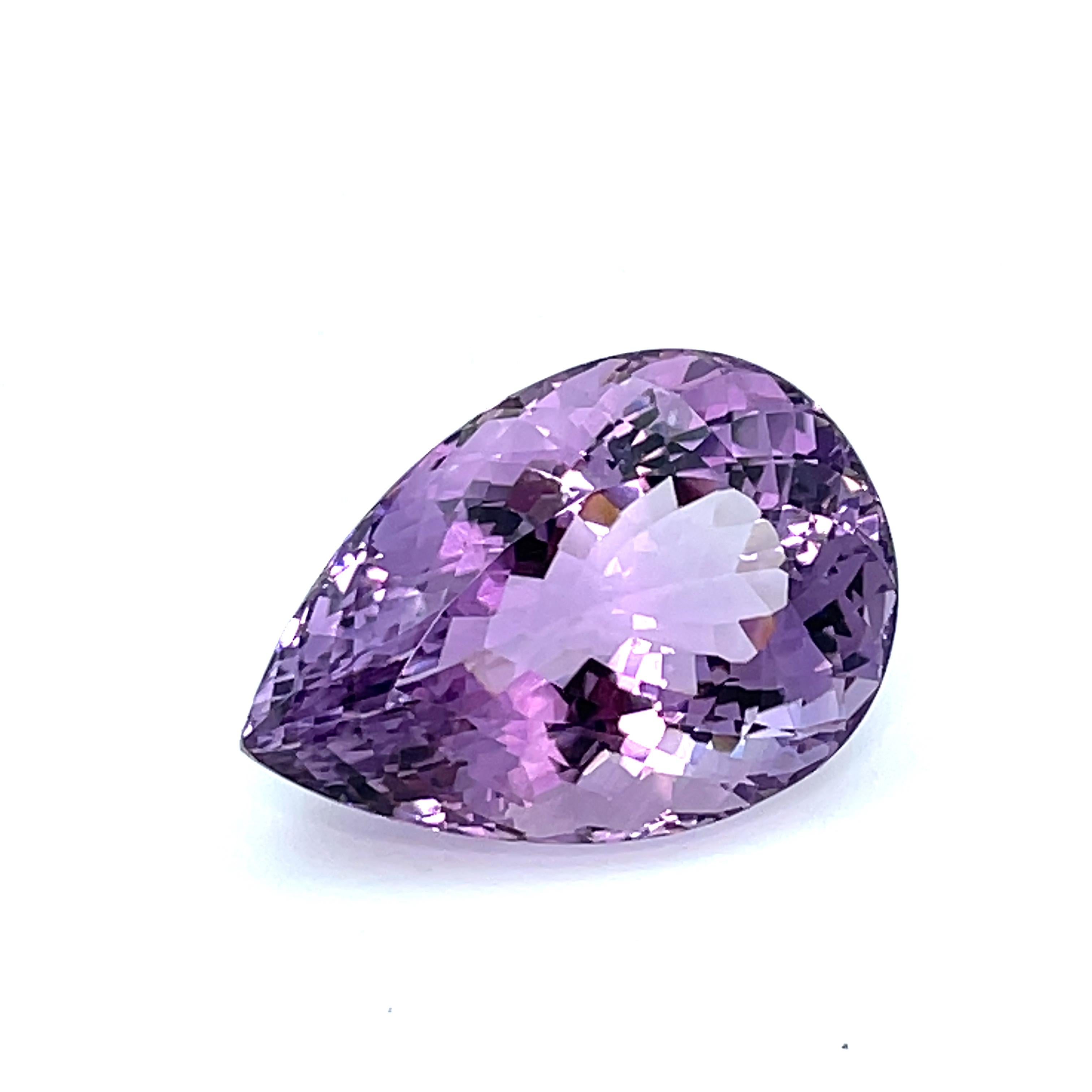 229 Carat Rose de France Amethyst Pear Shaped Faceted Crystal In New Condition For Sale In Los Angeles, CA
