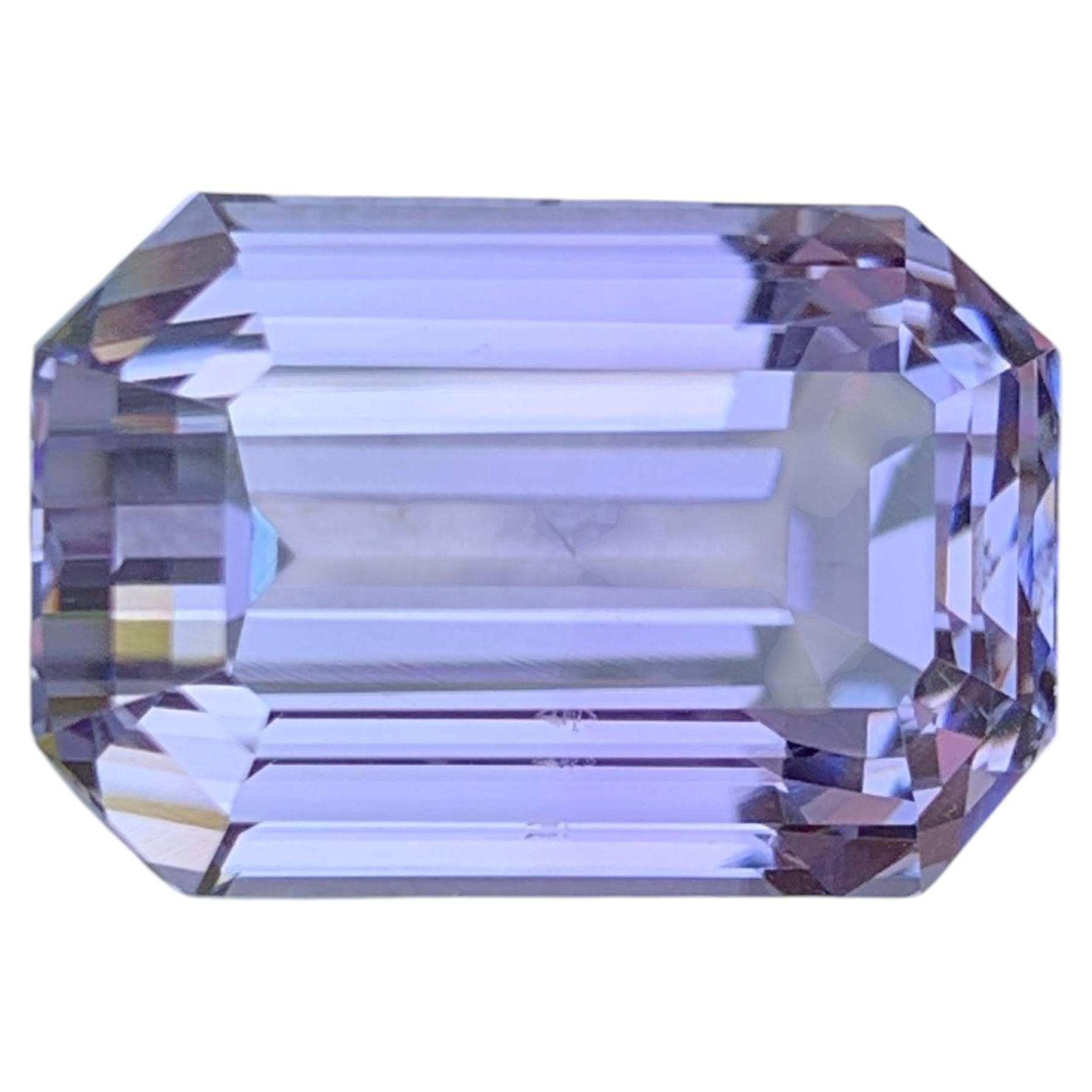 22.95 Carat Natural Loose Purplish No Heat Kunzite Emerald Cut Afghan Gemstone