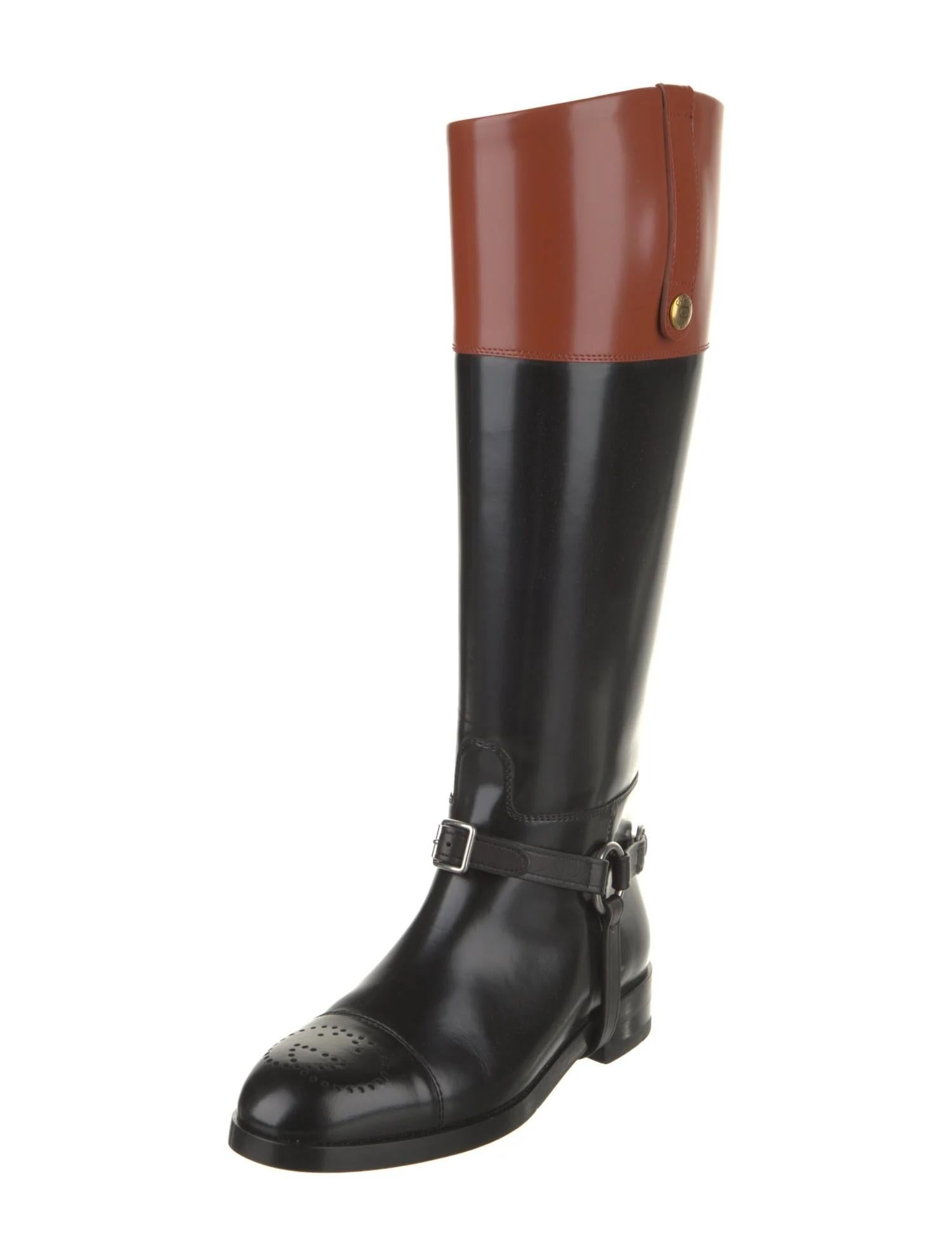 $2295 New With Box Gucci Fall 2021 Alessandro Michele Leather Boots Sz 38 3