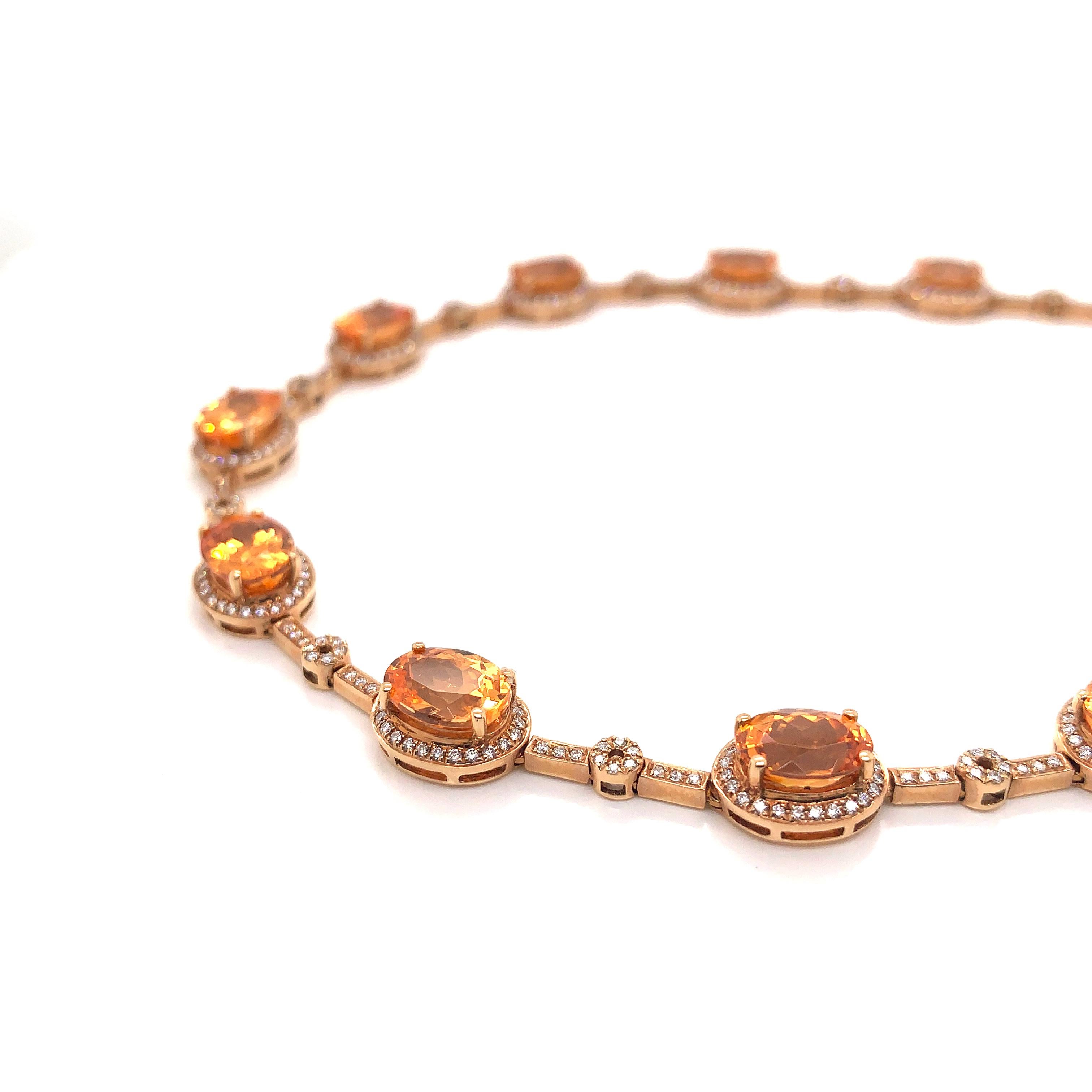If you like to indulge in sweets, then you're definitely going to fall in love with these candy like 'jelly-bean' spessartites! This particular necklace showcases vibrant orange spessartites that are almost candy like! 

Designer spessartite