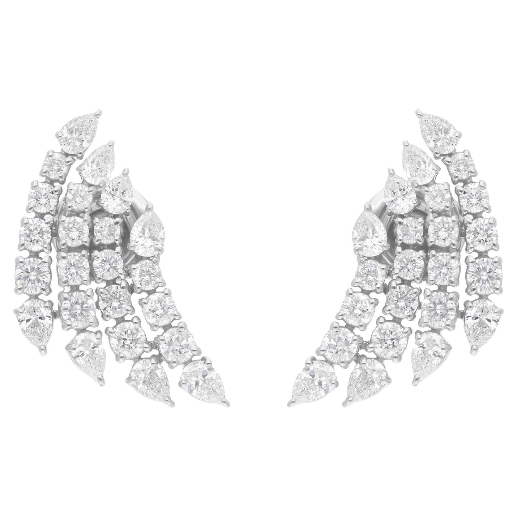 2.29Ct Certified SI Clarity HI Color Diamond Stud Earrings 14 Karat White Gold